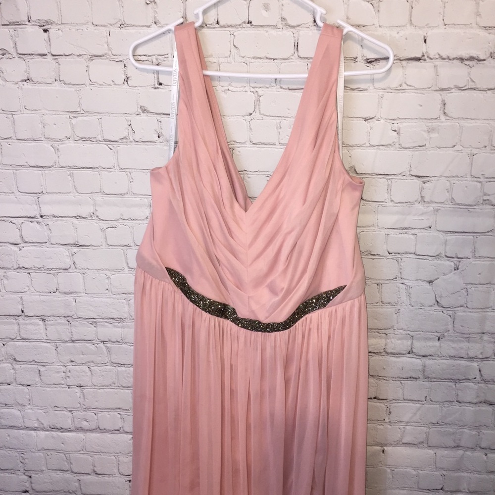 David’s Bridal Long Pink Dress
